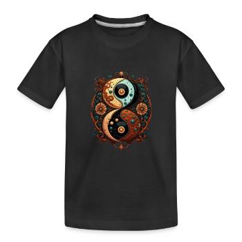 Yin Yang - Kids' Premium Organic T-Shirt - black - Front