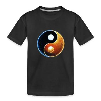 Yin Yang - Kids' Premium Organic T-Shirt - black - Front