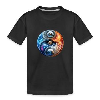 Yin Yang - Kids' Premium Organic T-Shirt - black - Front