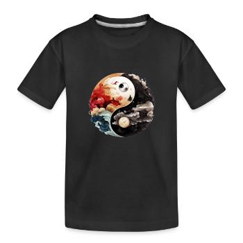 Yin Yang - Kids' Premium Organic T-Shirt - black - Front