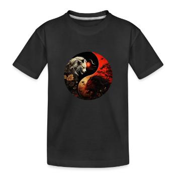 Yin Yang - Kids' Premium Organic T-Shirt - black - Front