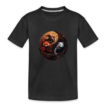 Yin Yang - Kids' Premium Organic T-Shirt - black - Front