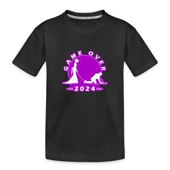 Game Over 2024 Hochzeit - Kinder Premium Bio T-Shirt - Schwarz - Vorne