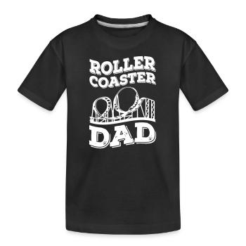 Scooter Coaster Dad - Kids' Premium Organic T-Shirt - black - Front