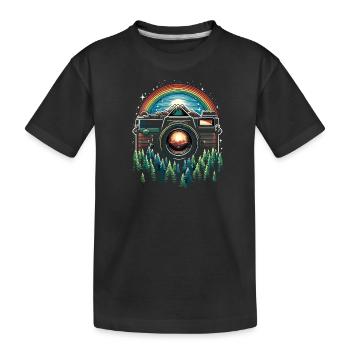 Appareil photo passion - T-shirt bio Premium Enfant - noir - Devant
