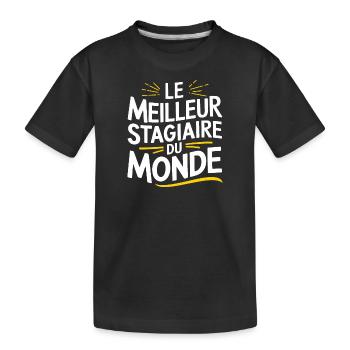 Le meilleur stagiaire du monde - T-shirt bio Premium Enfant - noir - Devant