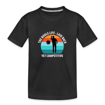 Boule Petanque Boccia Boules - Kids' Premium Organic T-Shirt - black - Front