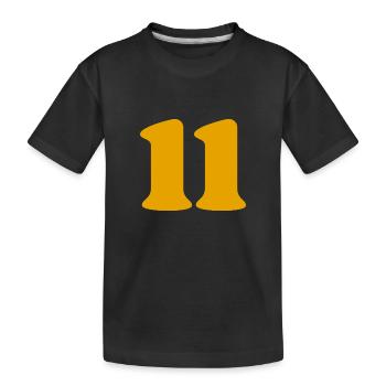 11 - Kids' Premium Organic T-Shirt - black - Front