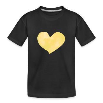 Cœur Amour Dans L’amour - T-shirt bio Premium Enfant - noir - Devant