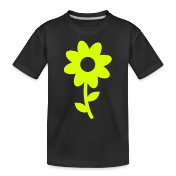 Blume - Kinder Premium Bio T-Shirt - Schwarz - Vorne