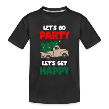 Lets Go Party Soyons Joyeux Noël - T-shirt bio Premium Enfant - noir - Devant