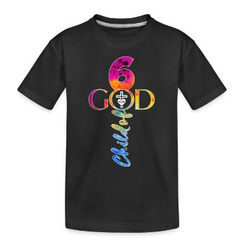 CHURCH CHRISTIANS 6 YEARS JESUS 6TH BIRTHDAY - Kids' Premium Organic T-Shirt - black - Front