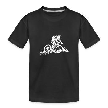 Mountainbiker Sport Mountainbike - Kinder Premium Bio T-Shirt - Schwarz - Vorne