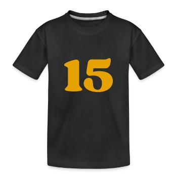 15 - Kids' Premium Organic T-Shirt - black - Front