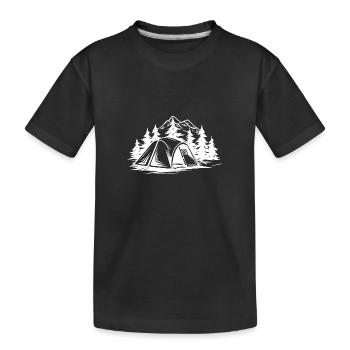 Tente de camping Nature - T-shirt bio Premium Enfant - noir - Devant