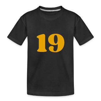 19 - Kids' Premium Organic T-Shirt - black - Front