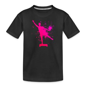 Fitnesstraining Aerobic Damen Aerobic Fitness - Kinder Premium Bio T-Shirt - Schwarz - Vorne