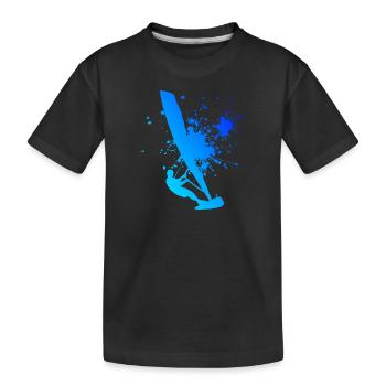 Surf Surfeur Hommes Femmes Windsurfer Windsurf - T-shirt bio Premium Enfant - noir - Devant