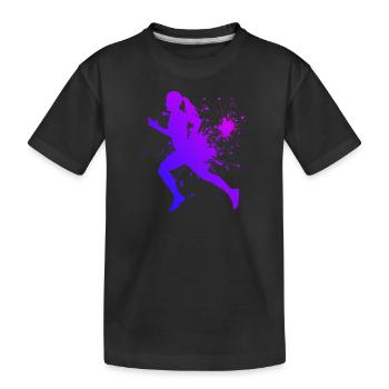 Running Cross Country Running Women's Jogging - Kids' Premium Organic T-Shirt - black - Front