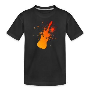 Damen Gitarre Guitar Player Gitarrist Guitar - Kinder Premium Bio T-Shirt - Schwarz - Vorne