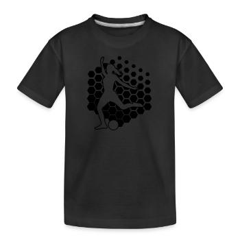 Fussballspielen Fussballspieler Fussballer - Kinder Premium Bio T-Shirt - Schwarz - Vorne