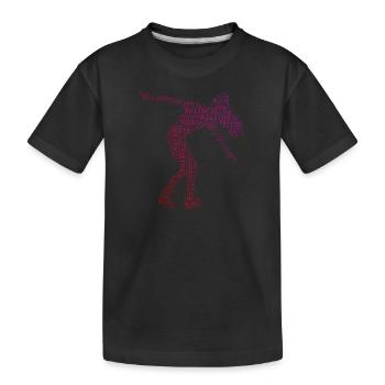 Patinage à roulettes féminin Patinage à roulettes masculin Patinage à roulettes - T-shirt bio Premium Enfant - noir - Devant