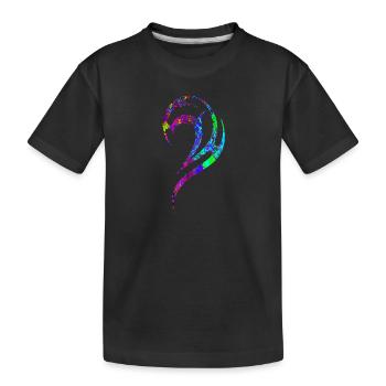 Tatouage gothique vert bleu marbré - T-shirt bio Premium Enfant - noir - Devant