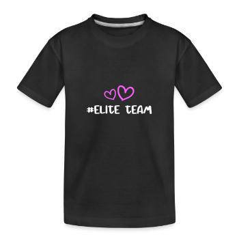 Elite Team Herz Liebe - Kinder Premium Bio T-Shirt - Schwarz - Vorne