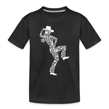 Linedance Dancer Cowgirls Damen Line Dance Mädchen - Kinder Premium Bio T-Shirt - Schwarz - Vorne