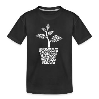 Jardinier Fleuriste Hobby Jardinier Fille Jardinière - T-shirt bio Premium Enfant - noir - Devant