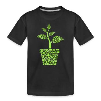 Jardinier, Fleuriste, Jardinier amateur, Femmes de jardin - T-shirt bio Premium Enfant - noir - Devant