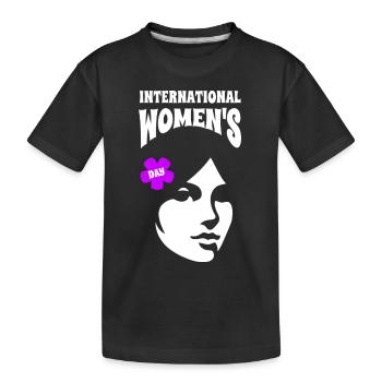 Journée internationale de la femme - Cadeau - T-shirt bio Premium Enfant - noir - Devant
