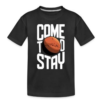 Mars Planet Planeten Sonnensystem - Kinder Premium Bio T-Shirt - Schwarz - Vorne