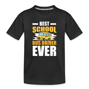 Busfahrer Beste Schule Busfahrer jemals Geschenkidee - Kinder Premium Bio T-Shirt - Schwarz - Vorne