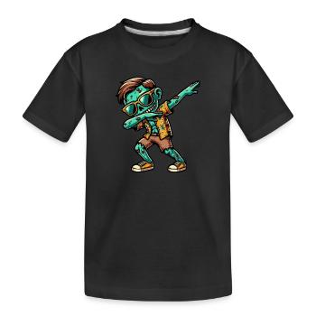 Dabbing Zombie - Kinder Premium Bio T-Shirt - Schwarz - Vorne