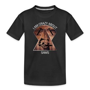 Carpenter, carpenter, carpenter, carpenter, craftsman, wood - Kids' Premium Organic T-Shirt - black - Front