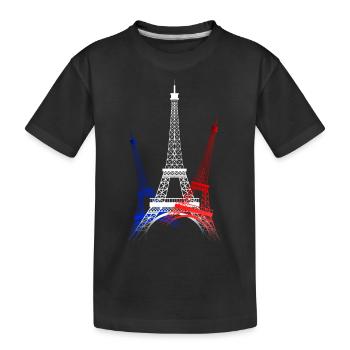TOUR EIFFEL (Bleu-Blanc-Rouge) - T-shirt bio Premium Enfant - noir - Devant