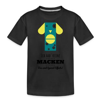 Tommy-hat-keine-Macken - Kinder Premium Bio T-Shirt - Schwarz - Vorne