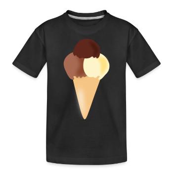 eis eiscreme restaurant ice cream sundae83 - Kinder Premium Bio T-Shirt - Schwarz - Vorne