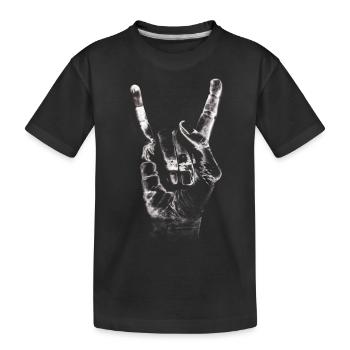 Rock and Roll - Kids' Premium Organic T-Shirt - black - Front