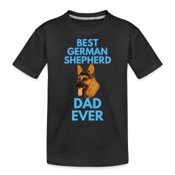 Dogs Papa Father's Day Gift German Shepherd - Kids' Premium Organic T-Shirt - black - Front