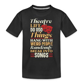 Théâtre Broadway Comédie musicale Actrice de scène Schaus - T-shirt bio Premium Enfant - noir - Devant