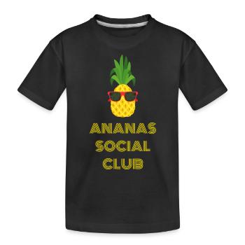 ANANAS SOCIAL CLUB plage vacances à la mer été - T-shirt bio Premium Enfant - noir - Devant