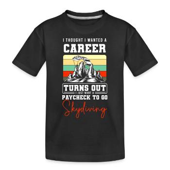 Skidiving Adrénaline Voler - T-shirt bio Premium Enfant - noir - Devant