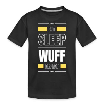 manger le sommeil wuff répéter l’idée cadeau en disant chien - T-shirt bio Premium Enfant - noir - Devant