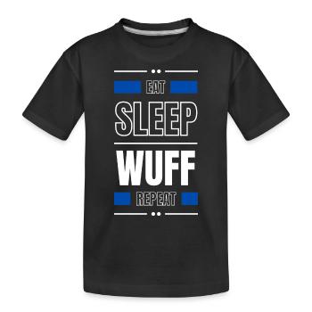 manger le sommeil wuff répéter l’idée cadeau en disant chien - T-shirt bio Premium Enfant - noir - Devant