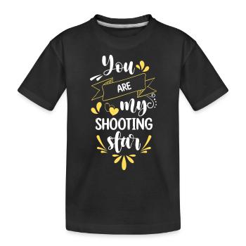 Shooting Star Telescope Space - Kids' Premium Organic T-Shirt - black - Front