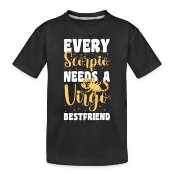 Sternzeichen Astrologie Astro - Kinder Premium Bio T-Shirt - Schwarz - Vorne