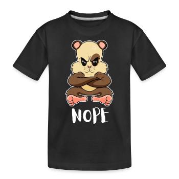 Non Cochon d'Inde paresseux drôle - T-shirt bio Premium Enfant - noir - Devant