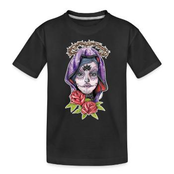 Catrina - Tag der Toten Mexiko - Halloween - Kinder Premium Bio T-Shirt - Schwarz - Vorne